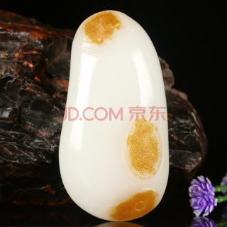 和田玉福在眼前挂件 俏色精雕 白润精品 39.9克 魅之恋和田玉